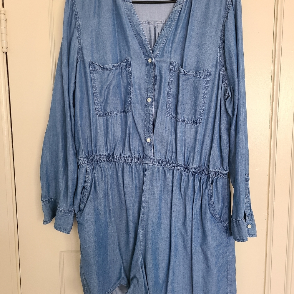 Old Navy XL Demin Long Sleeved Romper